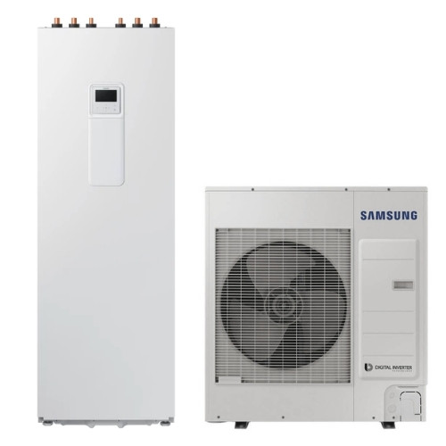 SAMSUNG ClimateHub Split EHS AE260RNWSGG/AE090RXEDGG berendezés 260 literes HMV tárolóval 3 fázis (MWR-WW10N távszabályzó vásárlása szükség)